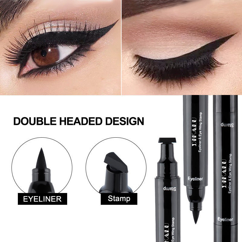 Black Dual-Ended Quick-Dry Star & Triangle Stamp Eyeliner