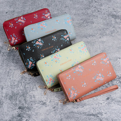 Large capacity flower wallet long