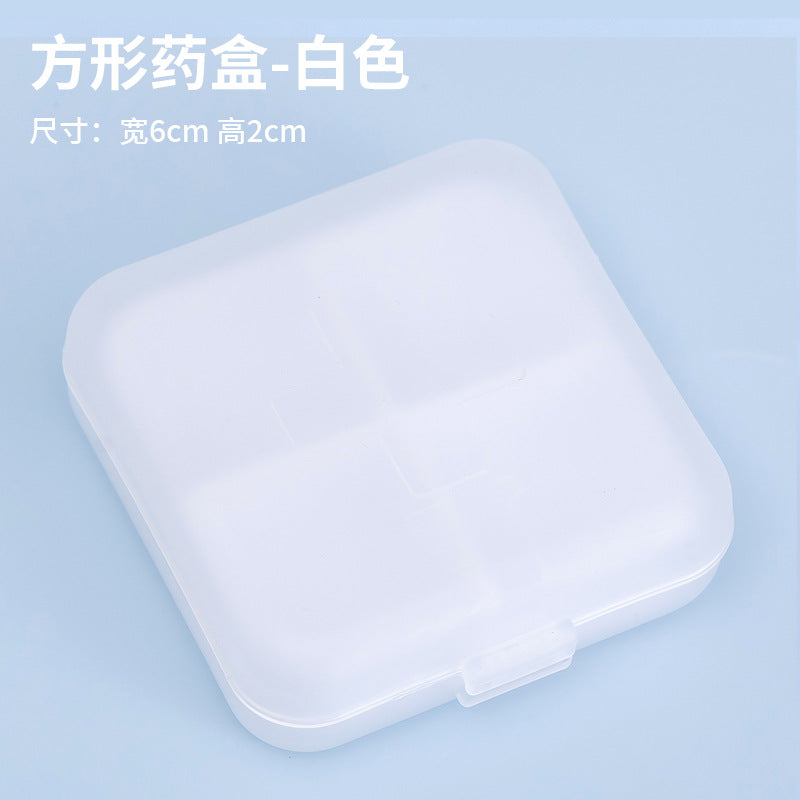 Cross-Shaped 4-Compartment Pill Box