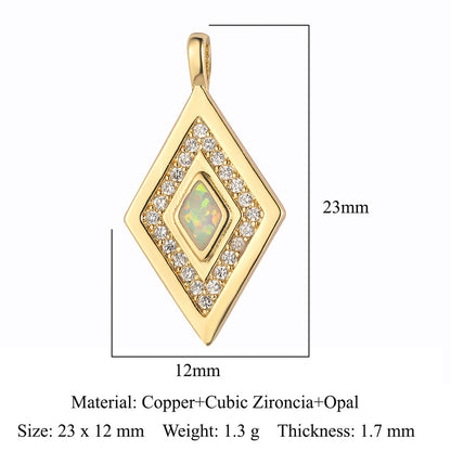 Flower Virgin Star Eye Copper Zircon Pendant