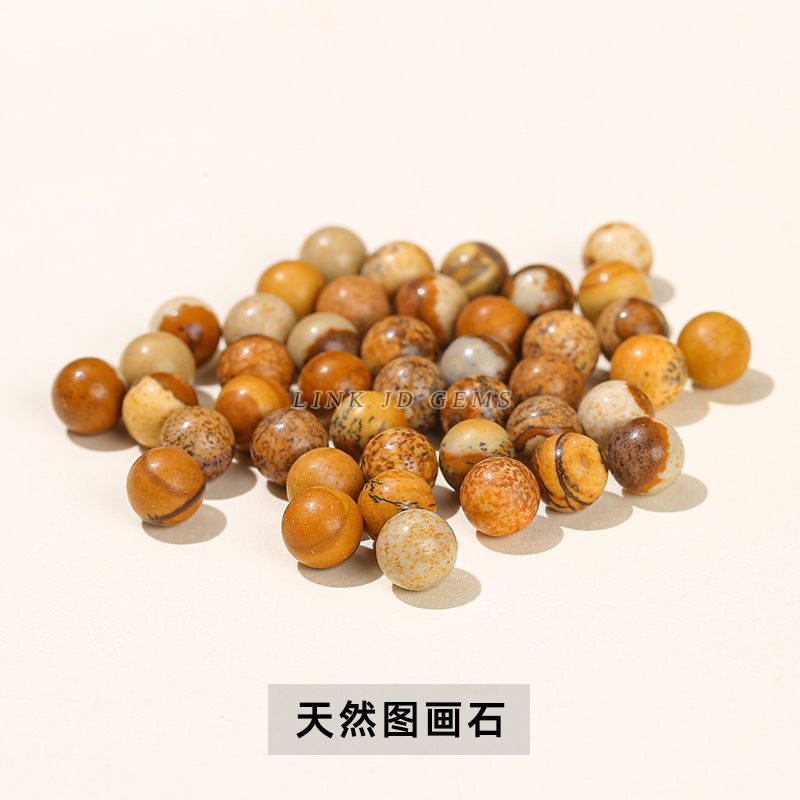 7A agate non-porous beads DIY jewelry stud earrings accessories