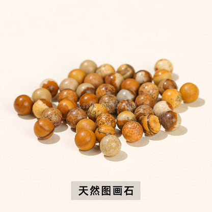 7A agate non-porous beads DIY jewelry stud earrings accessories