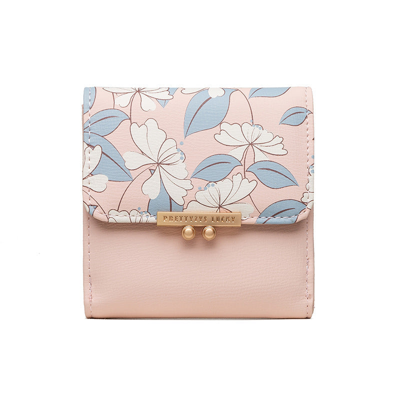 Women's Short Wallet PU Printed Buckle