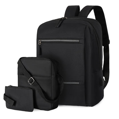 USB charging business three-piece backpack