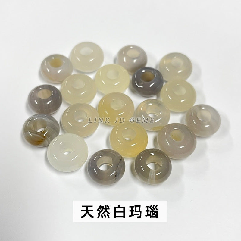 14 * 8m natural jade crystal abacus large hole beads loose beads