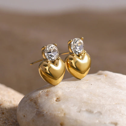 18k gold diamond earrings