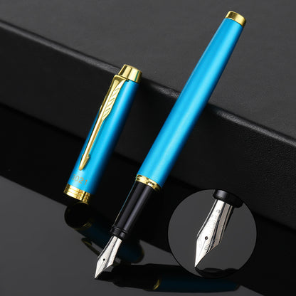 Metal fountain pen with ink cartridge