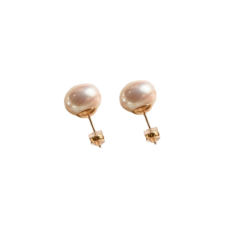 Cherry Blossom Pink Pearl Stud Earrings