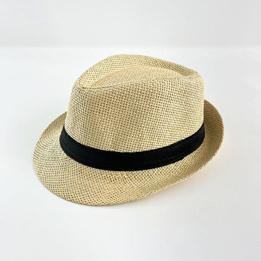 Raffia Jazz Hat Summer Beach Sun Hat British Style