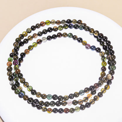 Natural Black Beauty Tourmaline Multi-Circle Bracelet