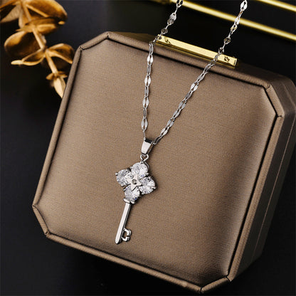 Key Titanium Steel Necklace