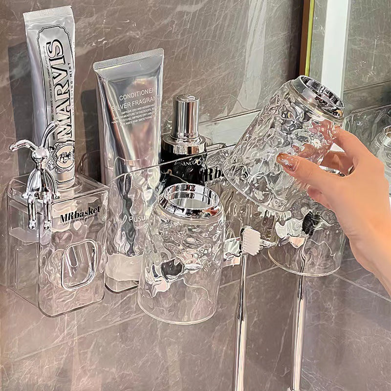 Toothbrush Holder No Drill Wall Mount Bathroom