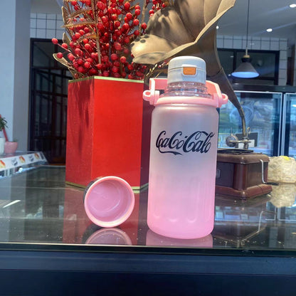 PC Material Plastic Cup with Handle, Gradient Water Bottle