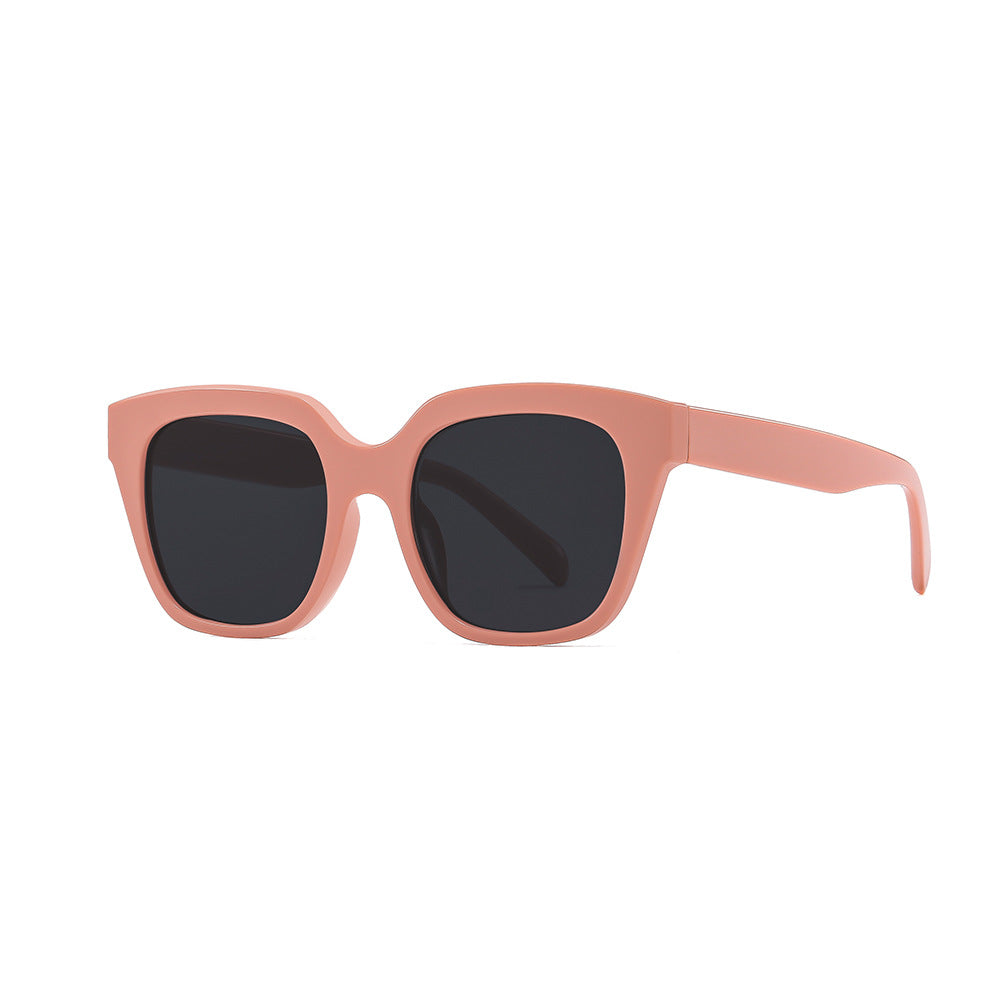 Square Soft Pink Luxury Large Frame Sunglasses