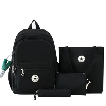 Artistic school bag weight-reducing backpack