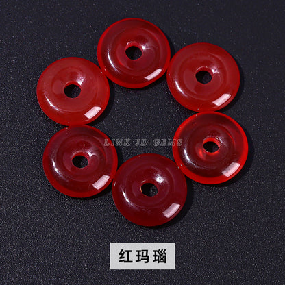 12Mm multi-colored agate safety buckle loose beads