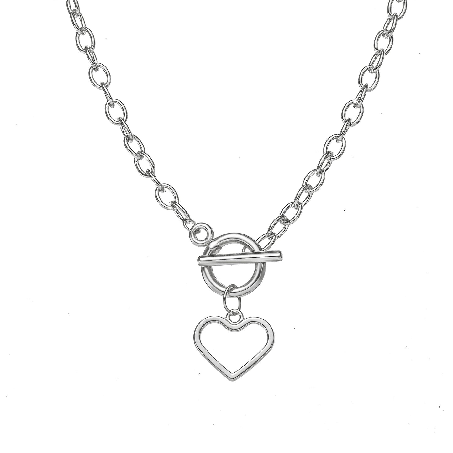 Heart letter tag necklace