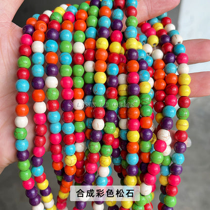 Synthetic colorful turquoise loose beads