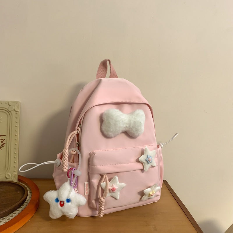 Cute solid color backpack