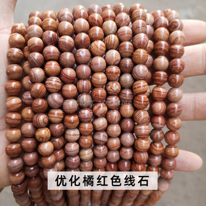 Wood grain stone loose beads DIY jewelry accessories beads