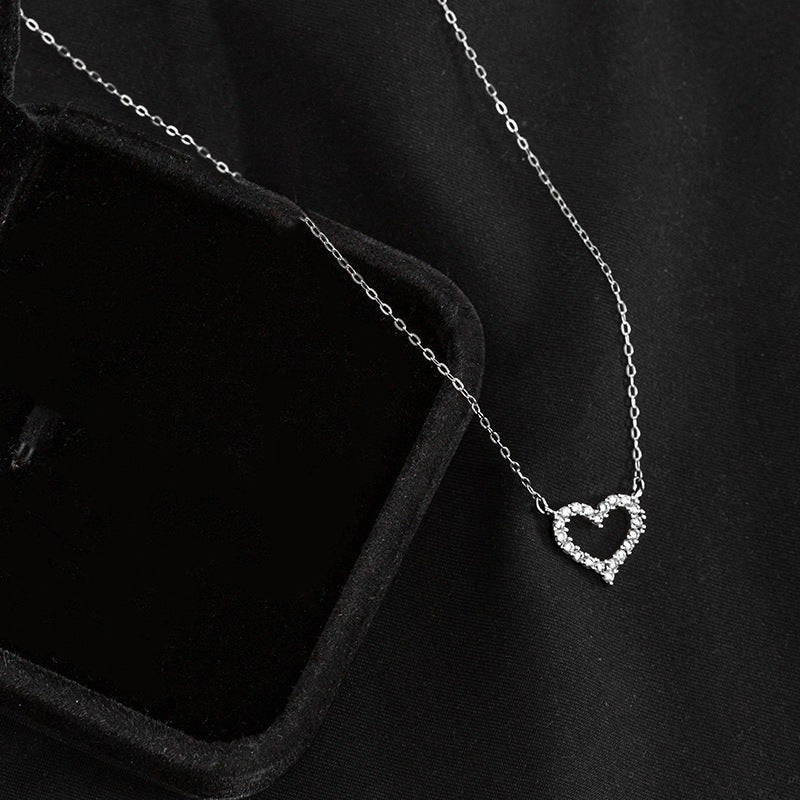 Zircon Titanium Steel Love Necklace