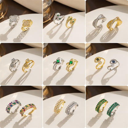 New Luxury Zircon Snake Ring for Women