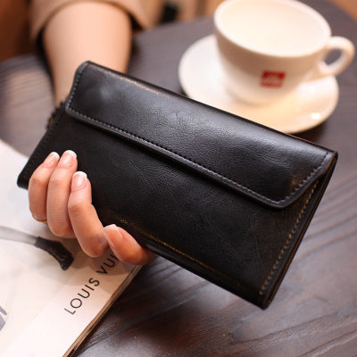 Simple leather buckle wallet