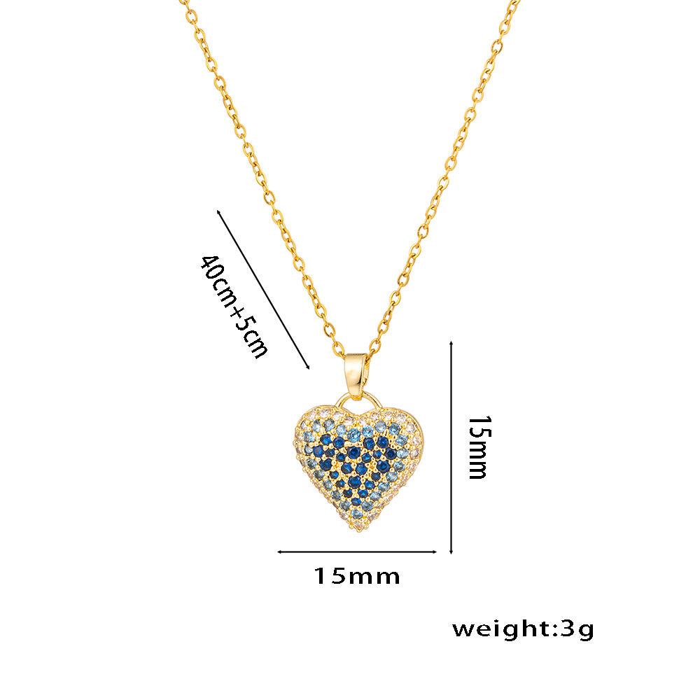 New Titanium Steel Heart Necklace, Trendy Pendant