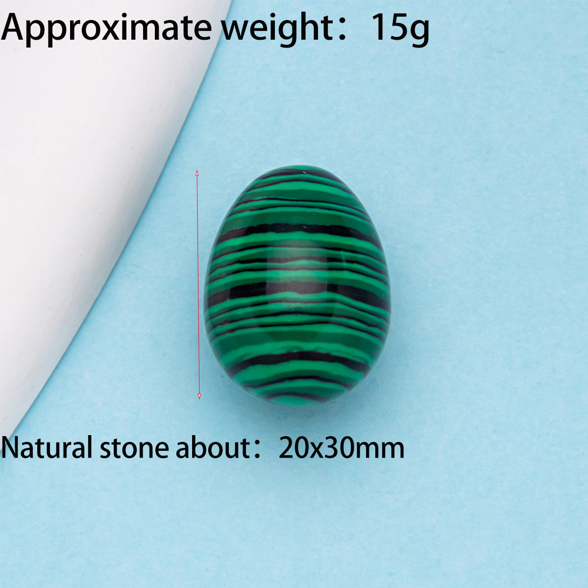 Crystal 15*20mm jade egg raw stone ornaments