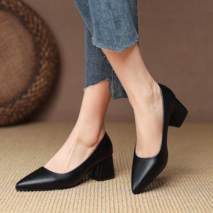 Shallow mouth high heels women