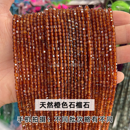 2Mm natural crystal cut sugar cube loose beads