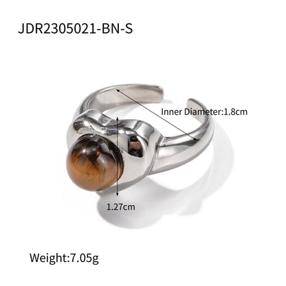 Tiger Eye Heart Ring