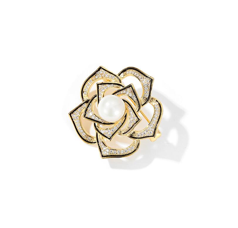 Camellia trendy brooch