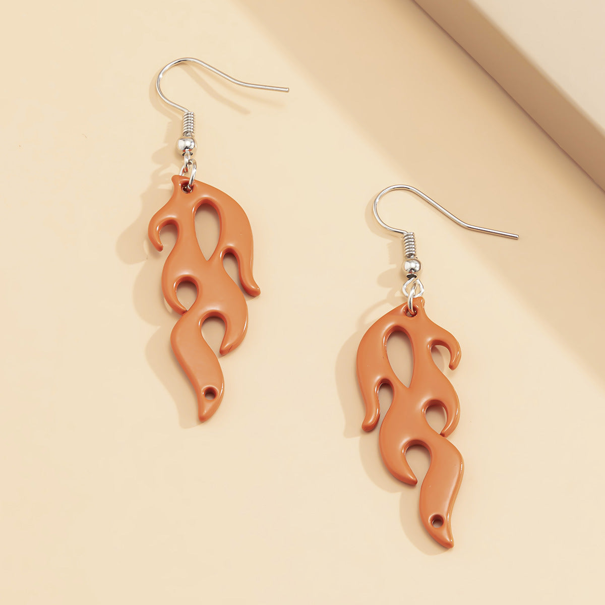 Flow flame personality hollow earrings