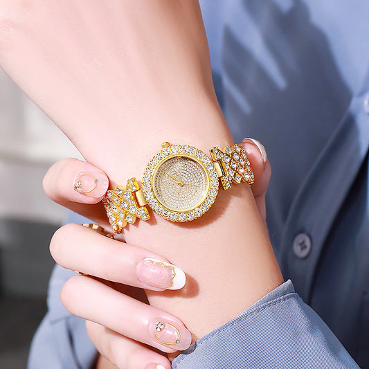 Cross-Border Rhinestone Women's Bracelet Watch