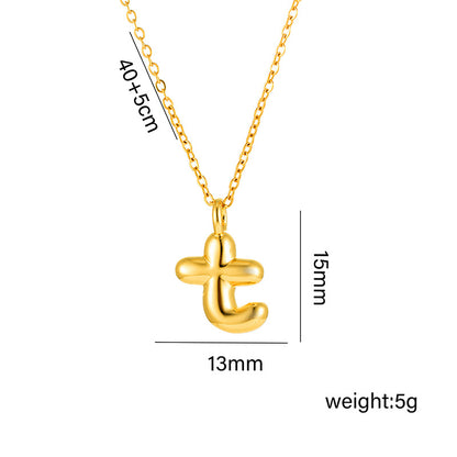 18K Gold Plated Initial Letter Pendant Necklace