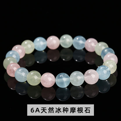 Morganite bracelet, candy-colored beryl bracelet.