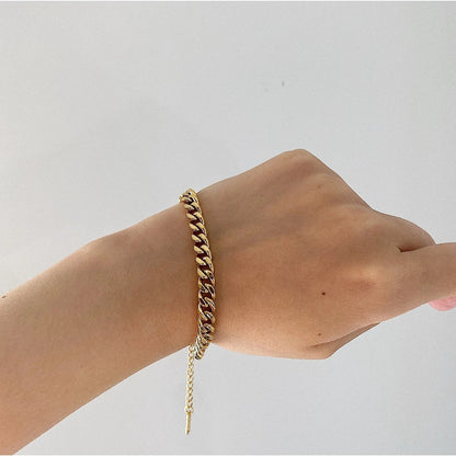 6mm Cuban chain ladies bracelet