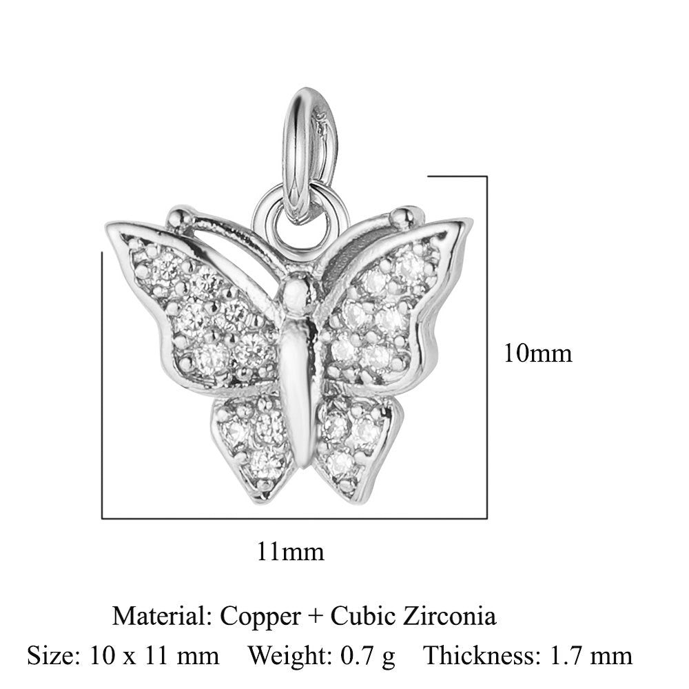 Copper zircon pendant, love shell pendant.