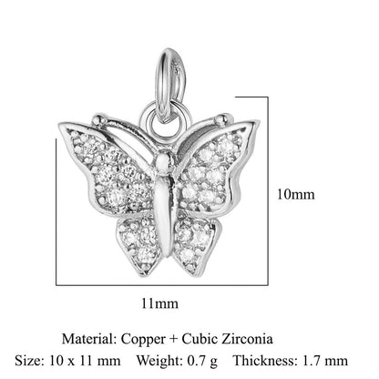 Copper zircon pendant, love shell pendant.