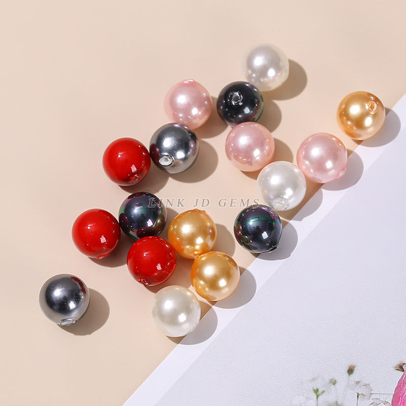 Multi-color imitation Nanyang half-hole beads loose beads pearls