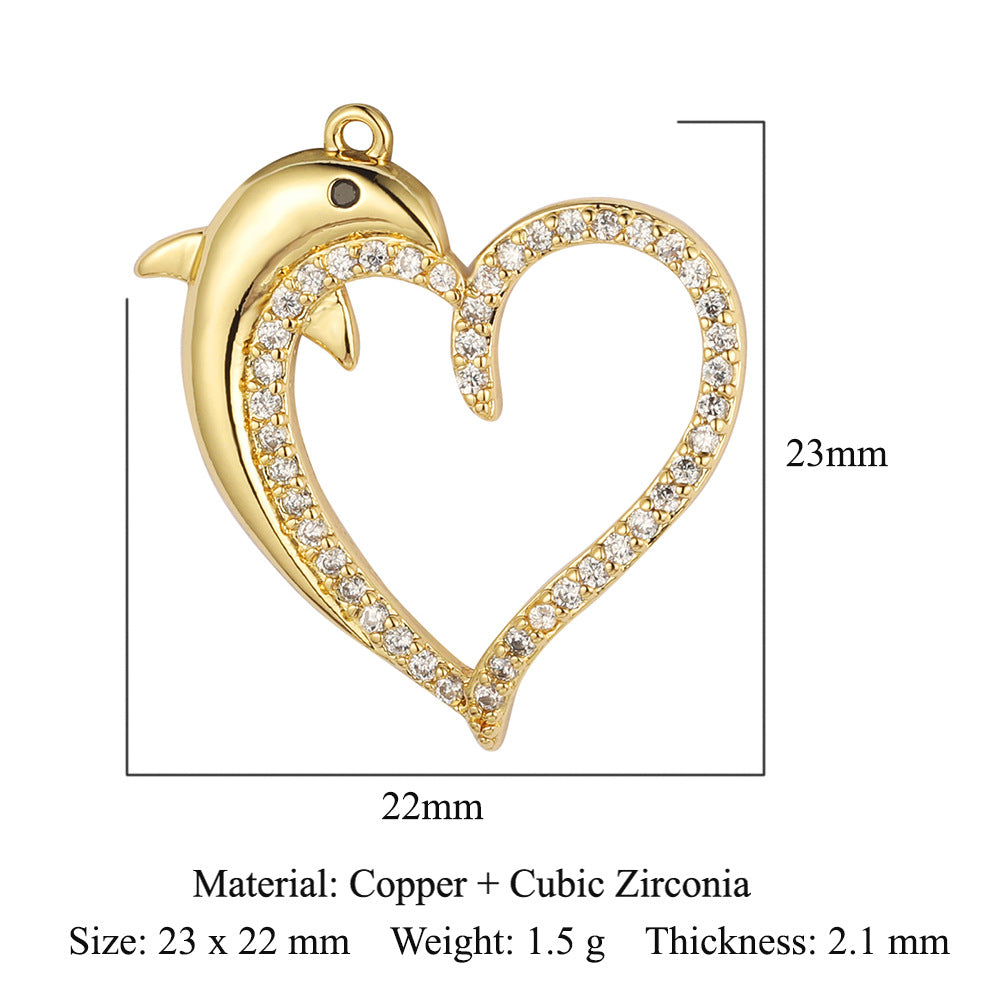 Boy Girl Butterfly Love Copper Zircon Pendant