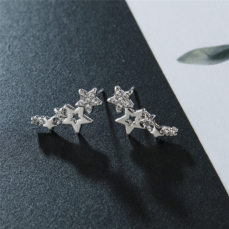 Zircon star stud earrings trend