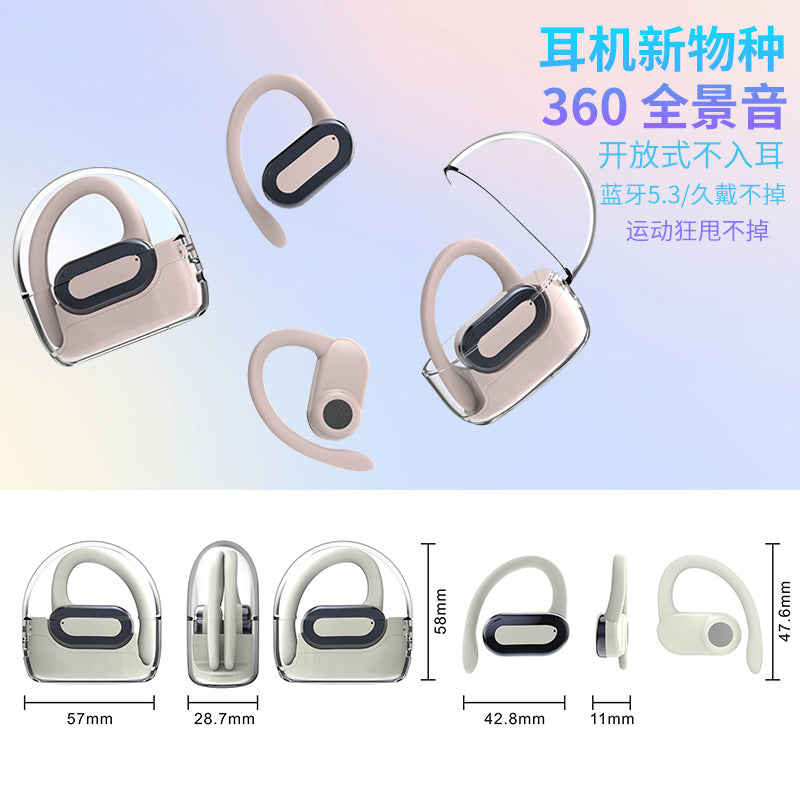 2024 New Panoramic Sound Over-Ear Wireless Bluetooth Earbuds Long Battery