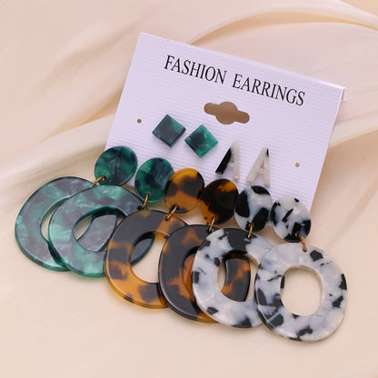 New Acetate Oval Earrings