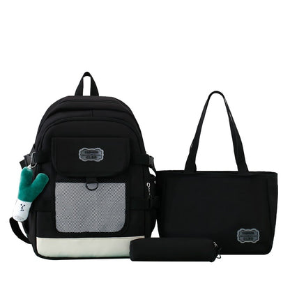 3-piece large capacity backpack for college students