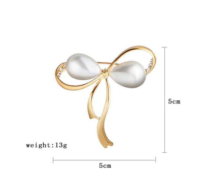 Pearl Pin Bow Brooch