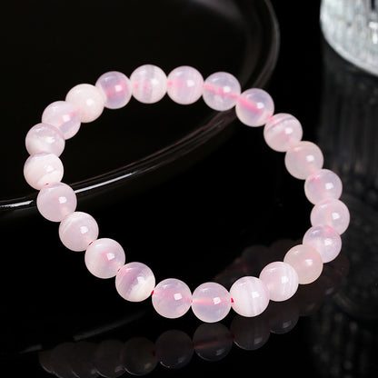 Natural pink calcite bracelet.