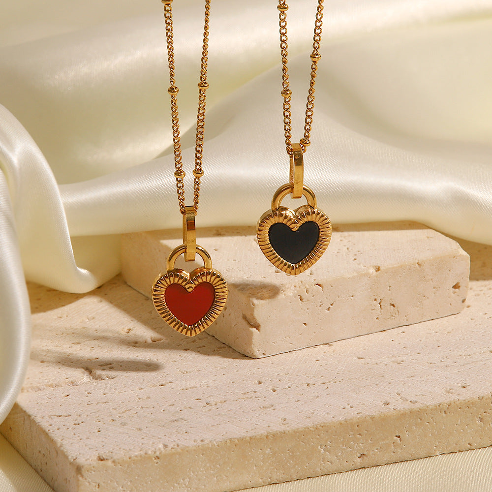 Double sided heart necklace