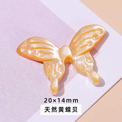 Natural shell butterfly DIY accessories